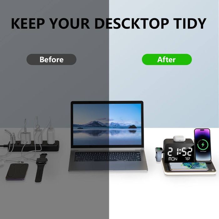 7 ta 1 da Zaryadka Stansiyasi – док станция беспроводная зарядка