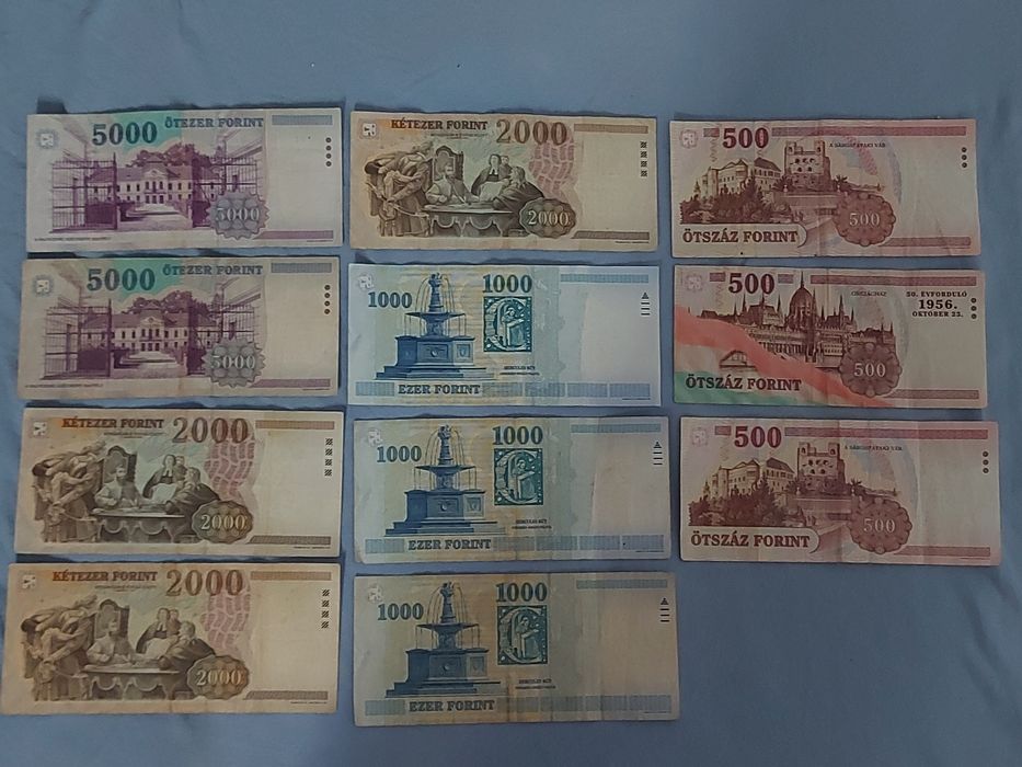 Lot bancnote forinți maghiari de colecție