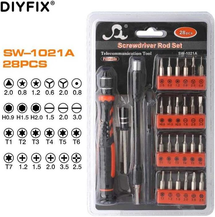 Комплект фини отвертки Digital One SP00935 sw-1021a, 28 части телефони