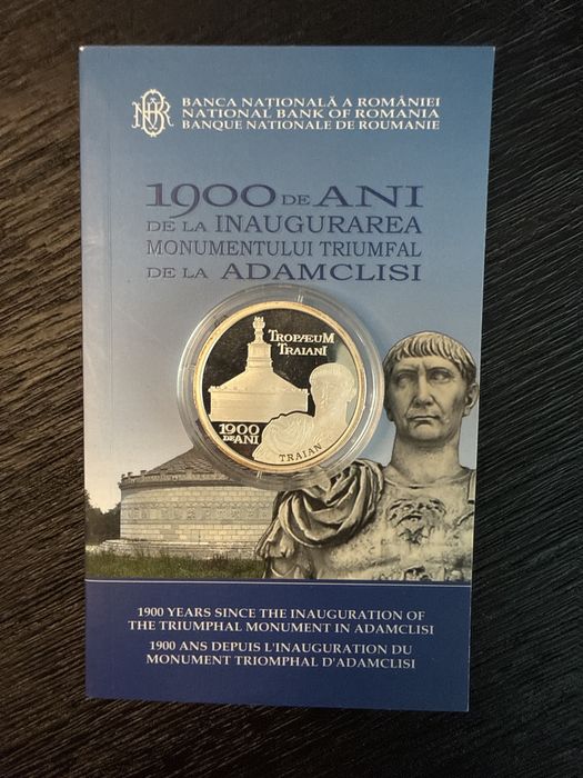 Moneda BNR Monumentul de la Adamclisi argint 2009