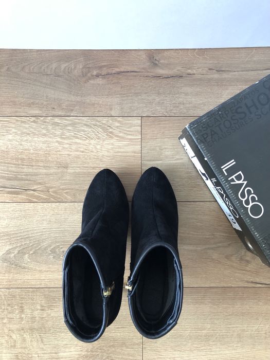 IL PASSO botine elegante piele intoarsa toc inalt 11.5cm | 39 | ghete