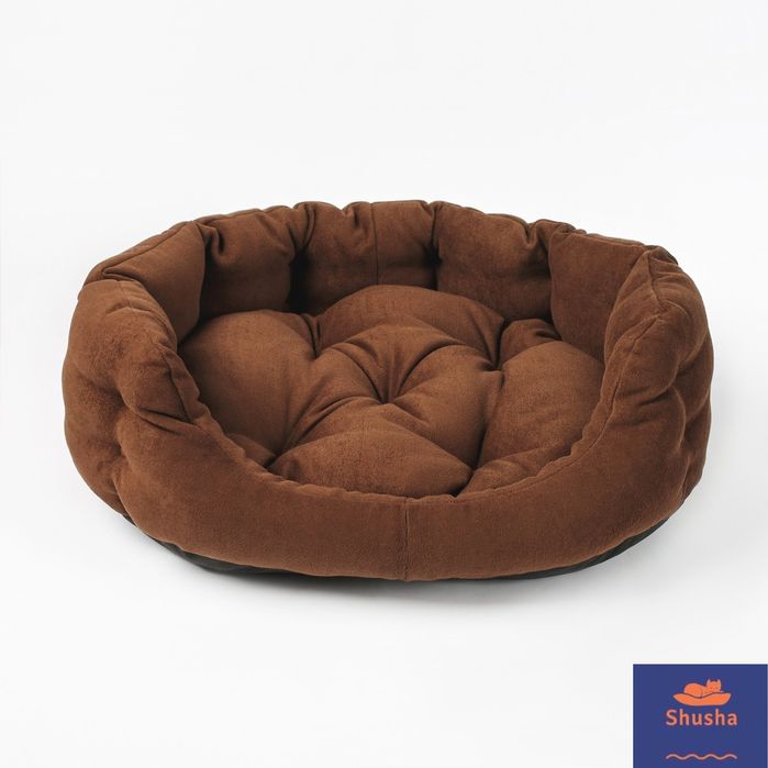 Пухкаво легло за куче/коте NATASHA (Кафяво, S Размер)