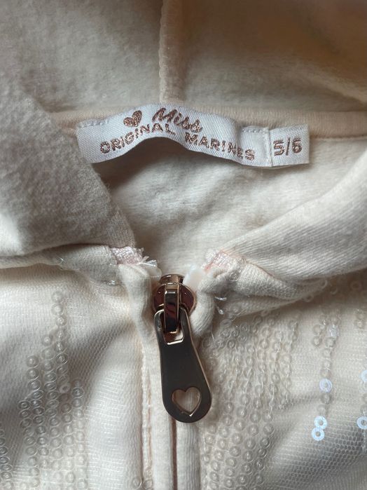 Bluzon cu fermoar, paiete, firma italiană, fetițe 4-6 ani