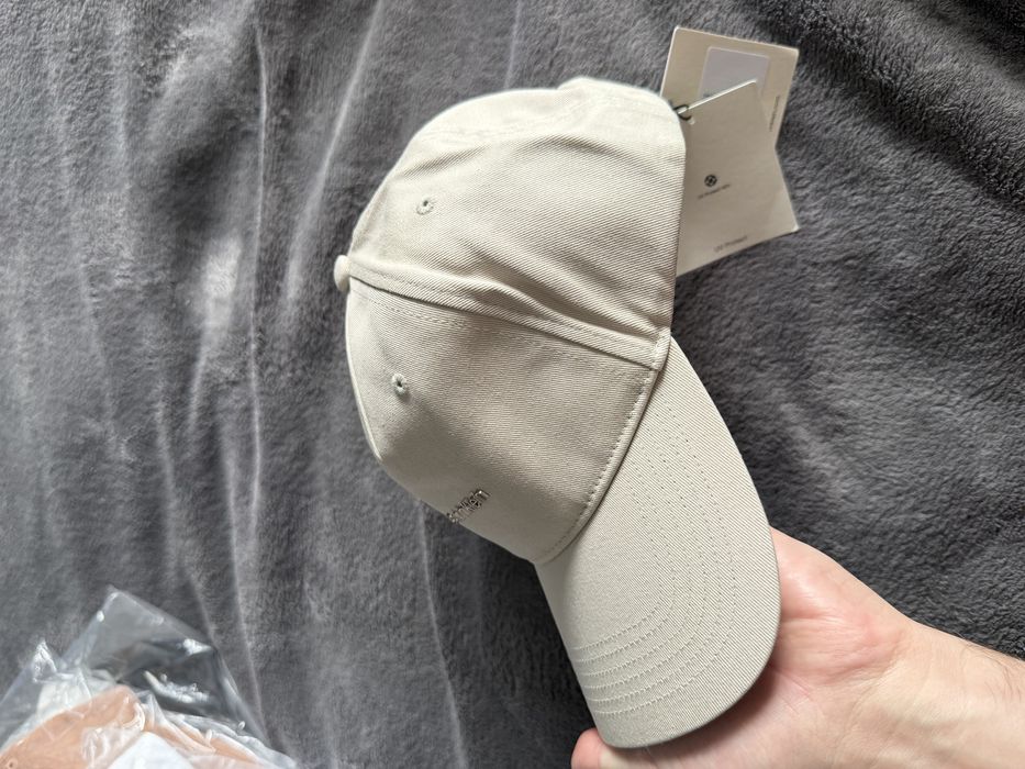 Calvin Klein cotton twill standard cap sapca unisex crem cu logo mic metalic oS noua originala
