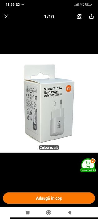 Încărcătoare rapide de 33W pentru telefoanele din gama Xiaomi,Oppo