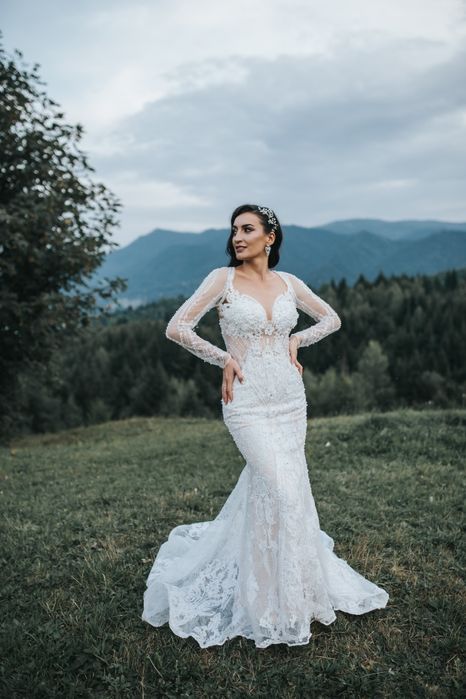 Rochie de mireasa 2in1, model Alatau, ByMyWhite, mărimea S