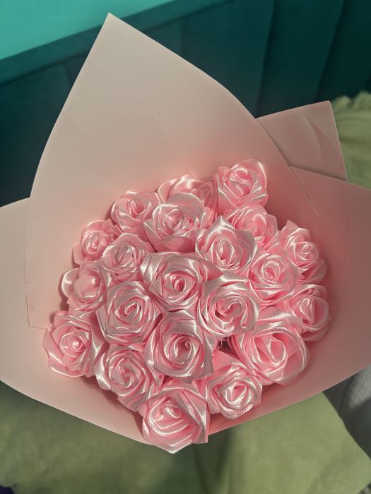 Букет из атласных лент