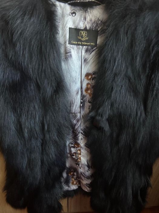 Vesta din blanda de vulpe naturla , de dama , Casa de blanuri Mg