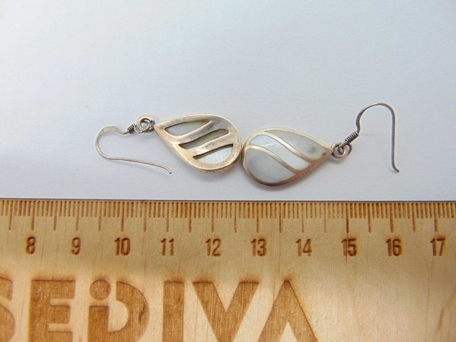 Cercei din argint cu sidef