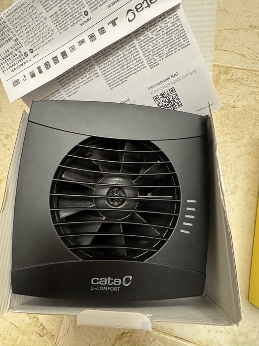 Ventilator baie uc10 hygro timer CATA 100mm  CULOARE NEGRU/NOu SIGILAT
