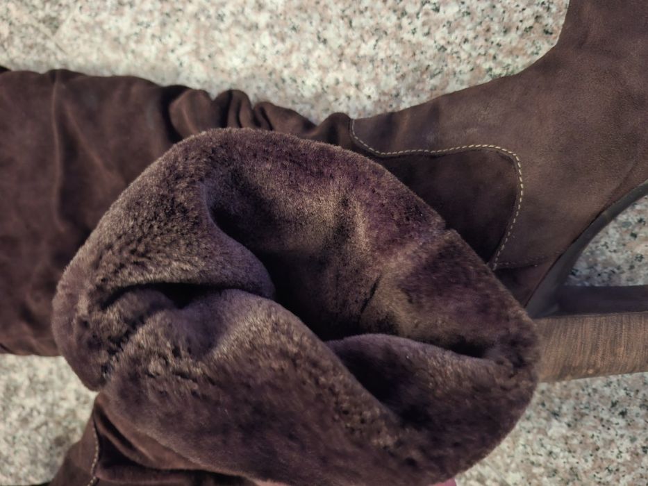 Уникални ботуши - естествен велур 39