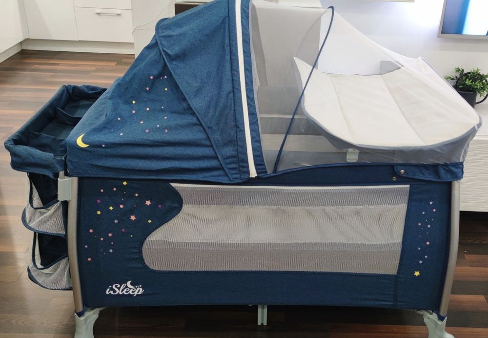 Детска кошара Cangaroo ISleep + нов матрак от бамбук