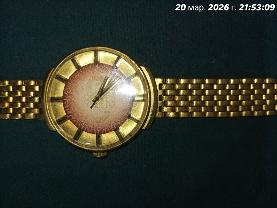 Часы Олимпиада 80 позолоченные
