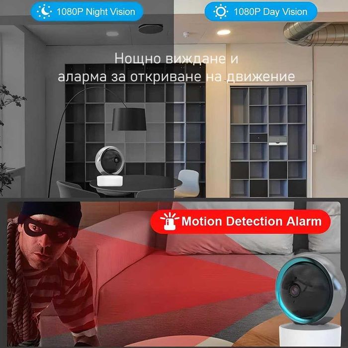 AVATTO IPC01 2MP Смарт WiFi IP Камера | 1080P | 355* | IR | 2.4GHz