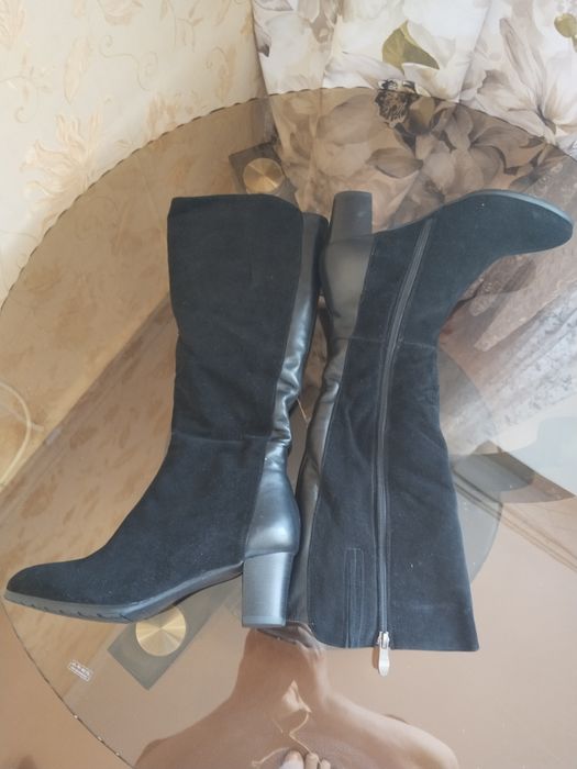 Сапоги женские. Натуральная кожа и замша