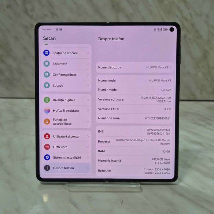 Telefon Huawei Mate X3 Black 512gb 12gb ram Cutie Zeus Amanet 34147