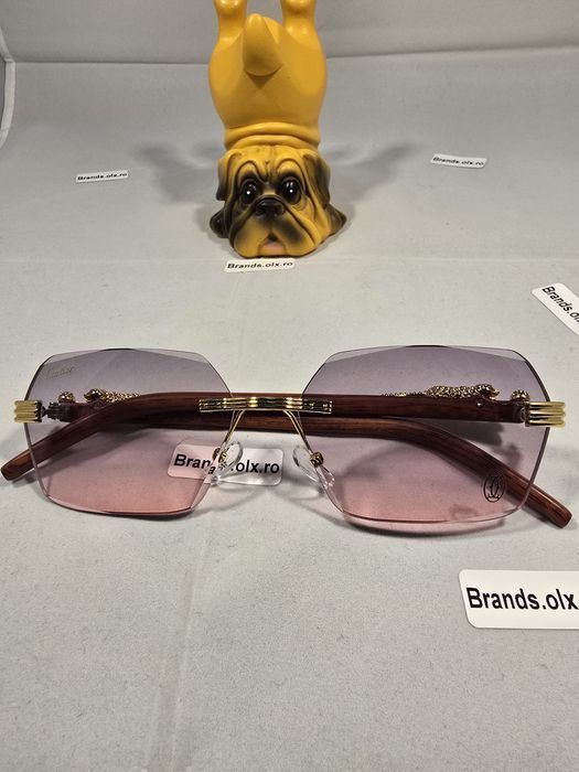 Set Ochelari de soare Cartier Rimless Pink, made in Italy