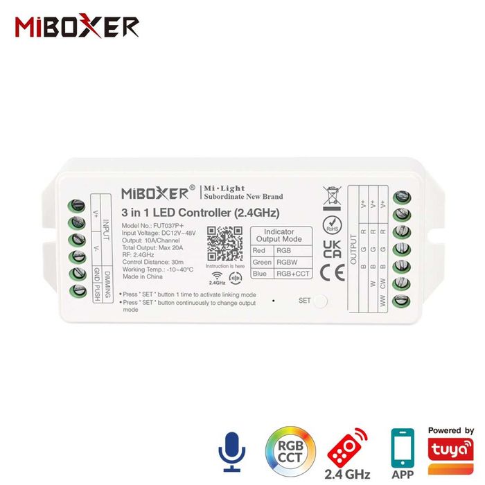 TUYA MiBoxer FUT037ZP+ ZigBee Kонтролер за LED ленти  RGB/RGBW/RGBCCT