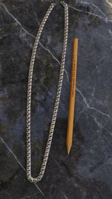 Серебряная цепочка Kumush tros ручной работы 925 проба