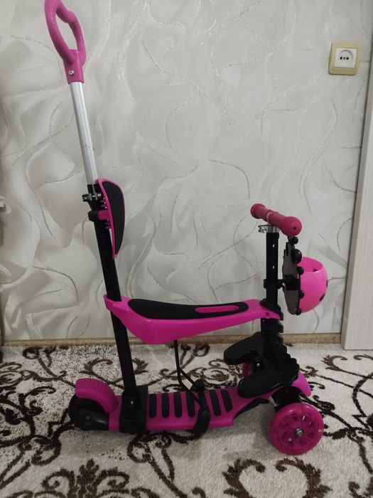 Самокат талокар с ручкой детский