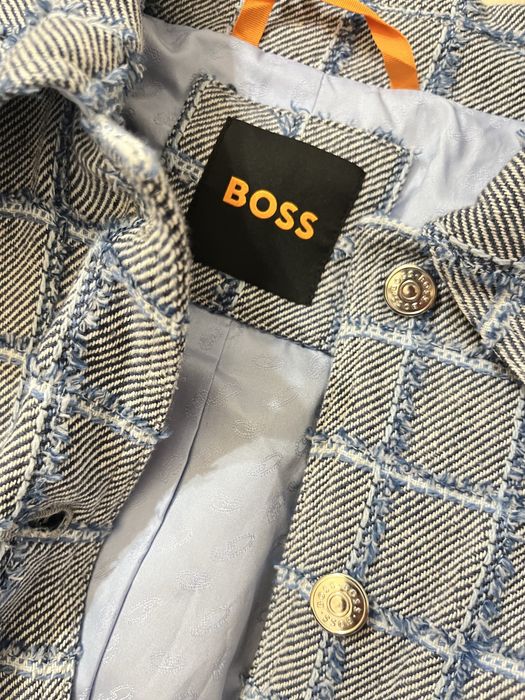 Geaca denim si tweed Hugo Boss marime L