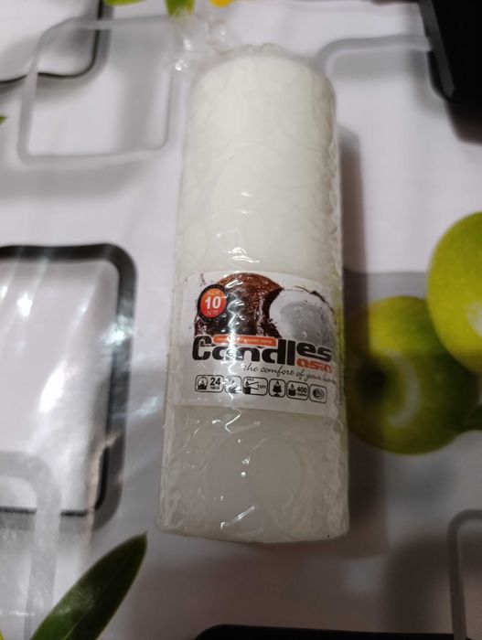 Свеча  новая 60х160 вкус кокоса /Coconut flavor candle 60x160