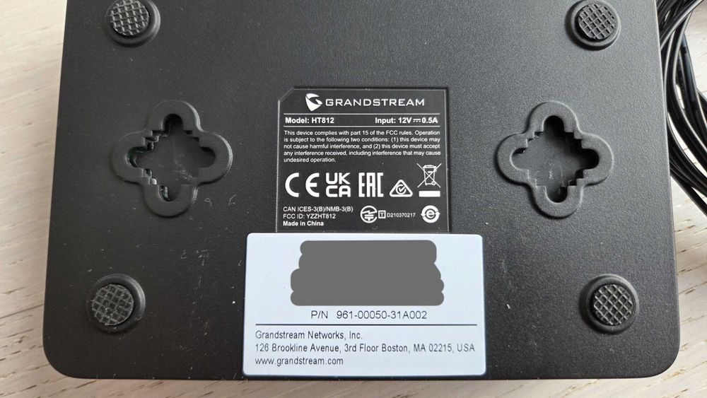 Vând adaptor ATA Grandstream HT812 2FXS, Conectare Tel analogic - VoIP