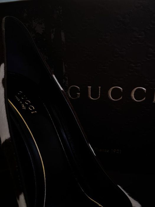 PANTOFI GUCCI originali, noi din blana de ponei