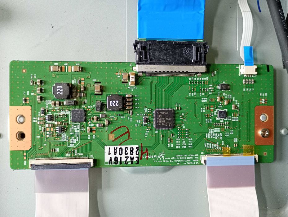 placi tv. sursa, tcon, placa de baza.