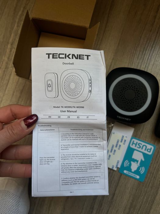 Безжичен звънец – голям обхват, водоустойчив , на батерии