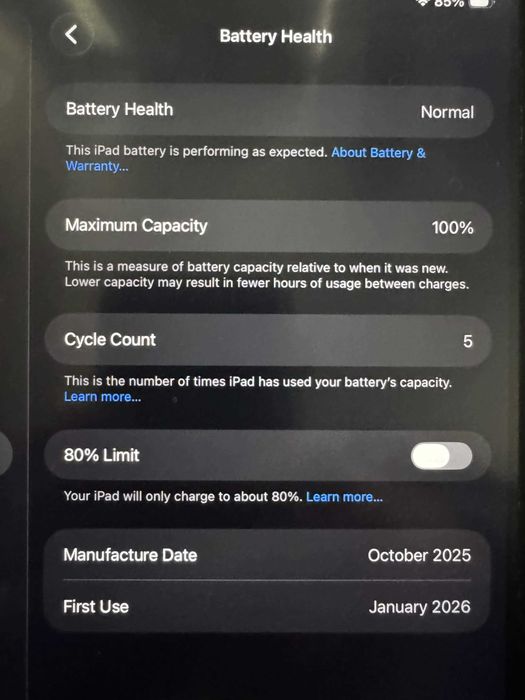 КАТО НОВ iPad Air 11" M3 (2025) – 5 цикъла батерия + Paperlike