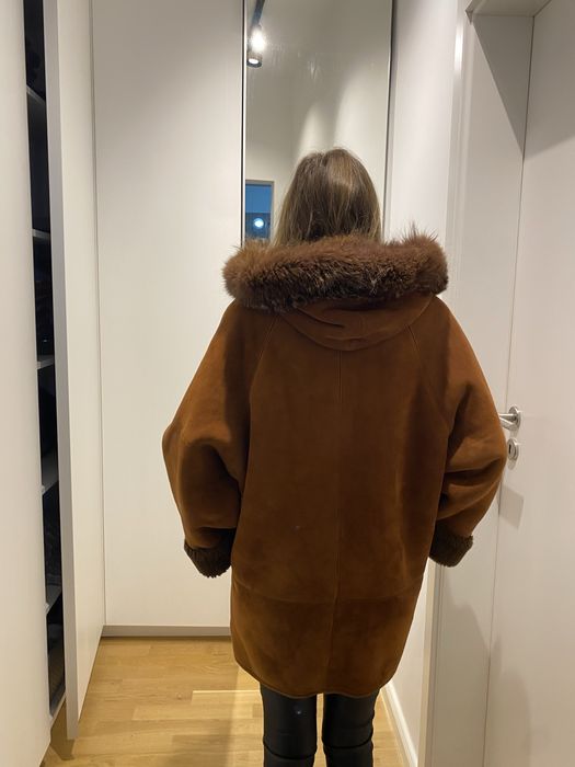 haina de blana si piele 100% naturala