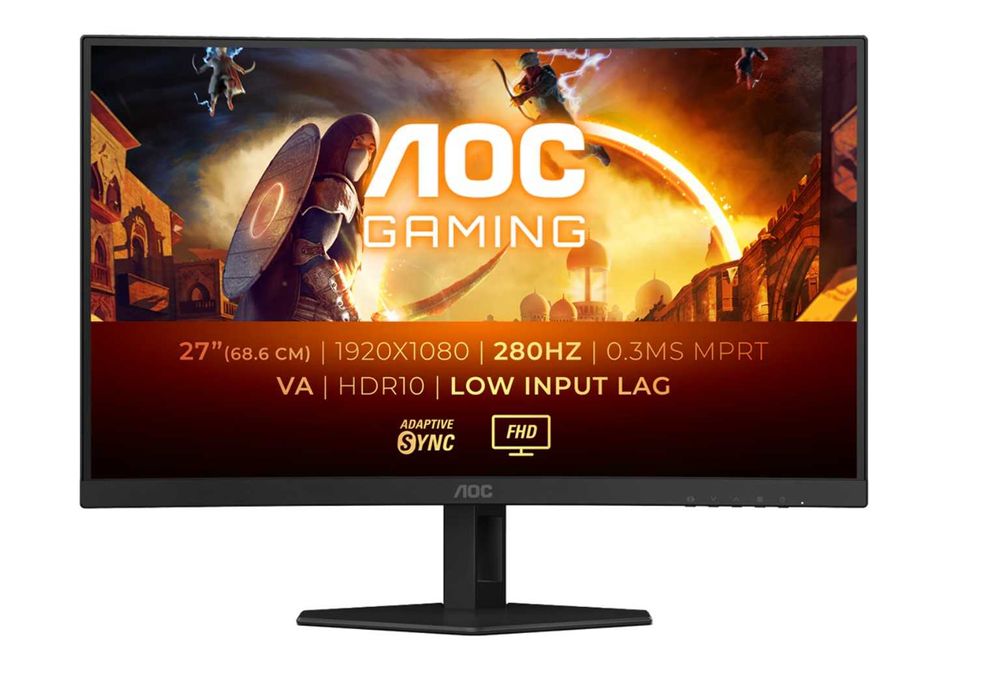 Monitor Gaming curbat LED Fast VA AOC 27", Full HD, 280Hz, HDR10