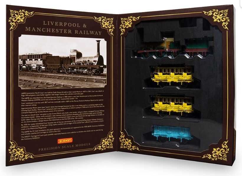 Set Locomotiva cu Abur Hornby+3 vagoane (1930 Lion) (Digital) jucarii