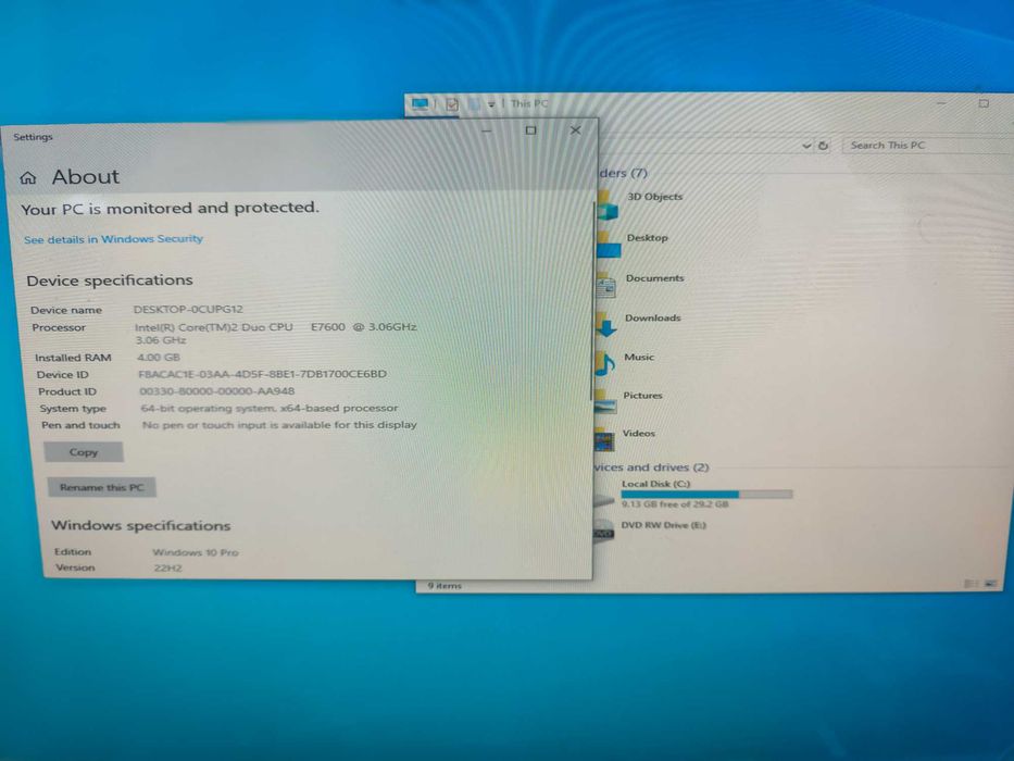 Apple iMac 27 inch Mid 2011 Windows 10 Pro Dual Core 3,06