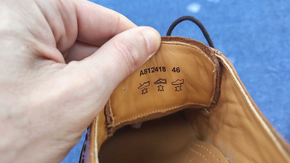 Pantofi Borelli, piele maro, marime 46