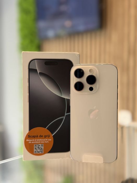 iPhone 16 Pro 128Gb White/Nou/Garantie 12 luni @atsgsm.ro