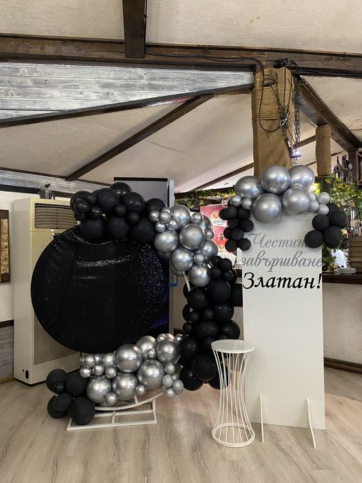 Тематична украса за повод. Арка с балони и други