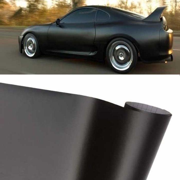 Черно матово самозалепващо фолио Automat, За авто и интериор