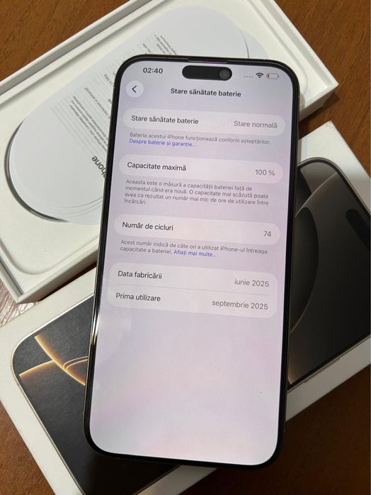 Iphone 16 Pro Max 100% Bat