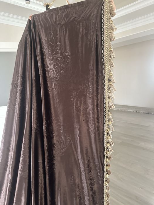 Шторы бархат шикарные с бахрамой