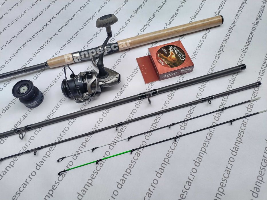 SET FEEDER PRO FL Lanseta FALCONS 3,30m 180gr+ Mulineta LA4000 SI FIR