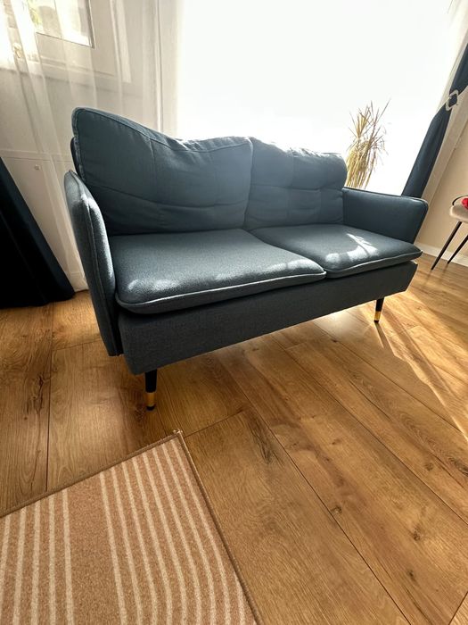 Vând Canapea, Homcom, Textil/Otel, 139x68x80cm, Albastru