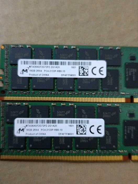 Серверная оперативная память Micron 16GB DDR4 ECC Registered 2133MHz