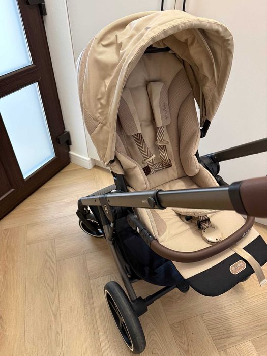 Carucior sport Cybex Balios S Lux pentru copii, suspensie avansata, Almond Beige cu cadru Taupe