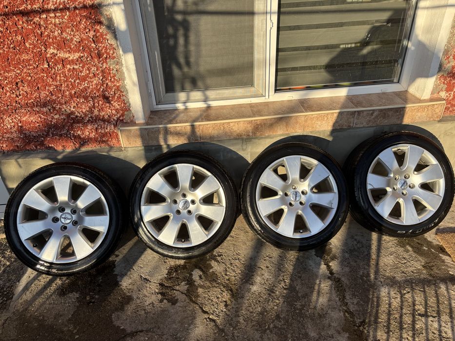 Оригинални джанти от ауди 18 5х112 с добри летни гуми
