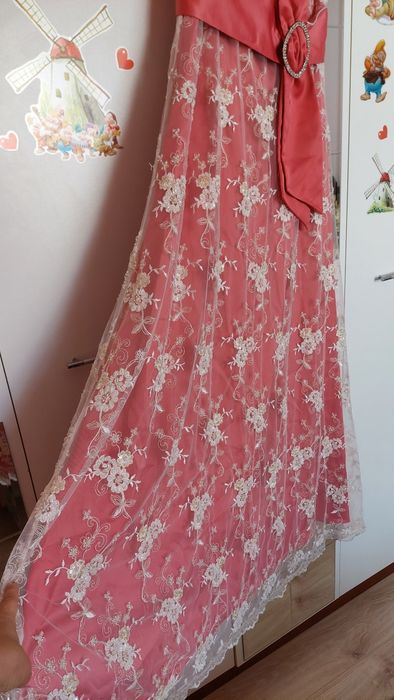 Rochie de seara -  mar.40, model lung, dantela