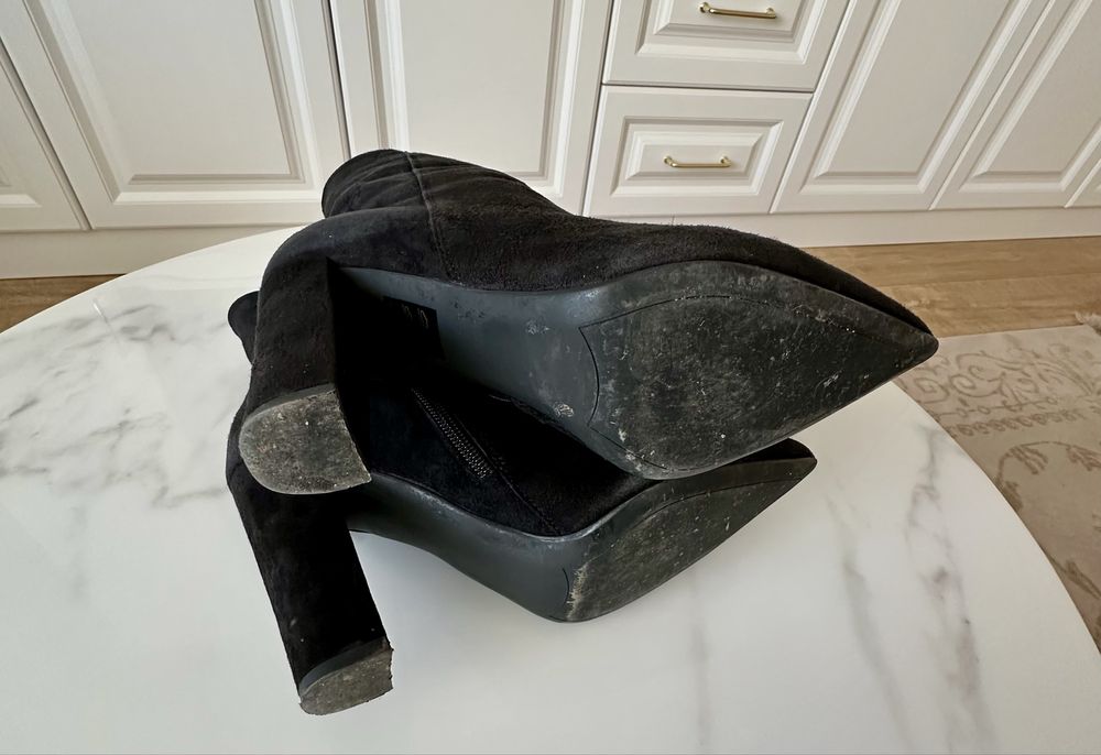 Botine Anna Cori din piele intoarsa - 37 - 10 cm