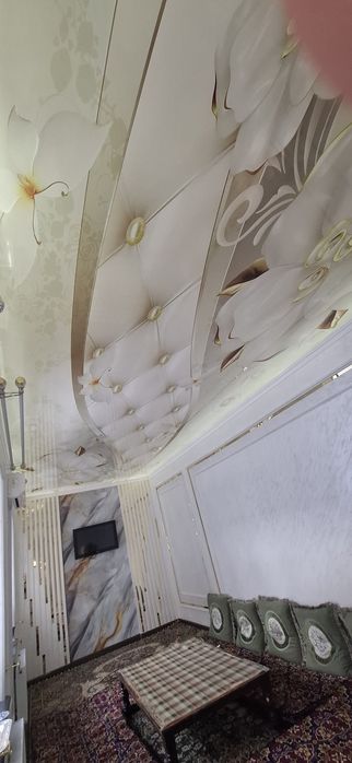 Evro remon, natyajnoy potolki, oboy