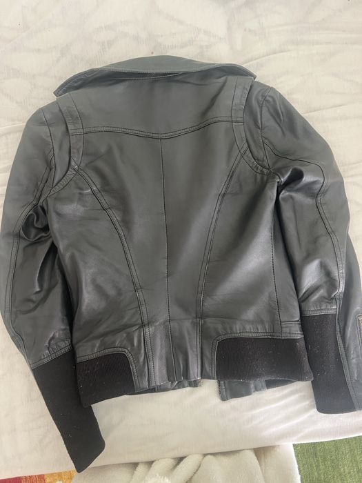 Яке от естествена кожа Mango